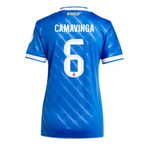 Billige Fotballdrakt Real Madrid Eduardo Camavinga #6 Replika Tredjedrakt Dame 2025-26 Kortermet Billige Fotballdrakt Real Madrid Eduardo Camavinga #6 Replika Tredjedrakt Dame 2025-26 Kortermet